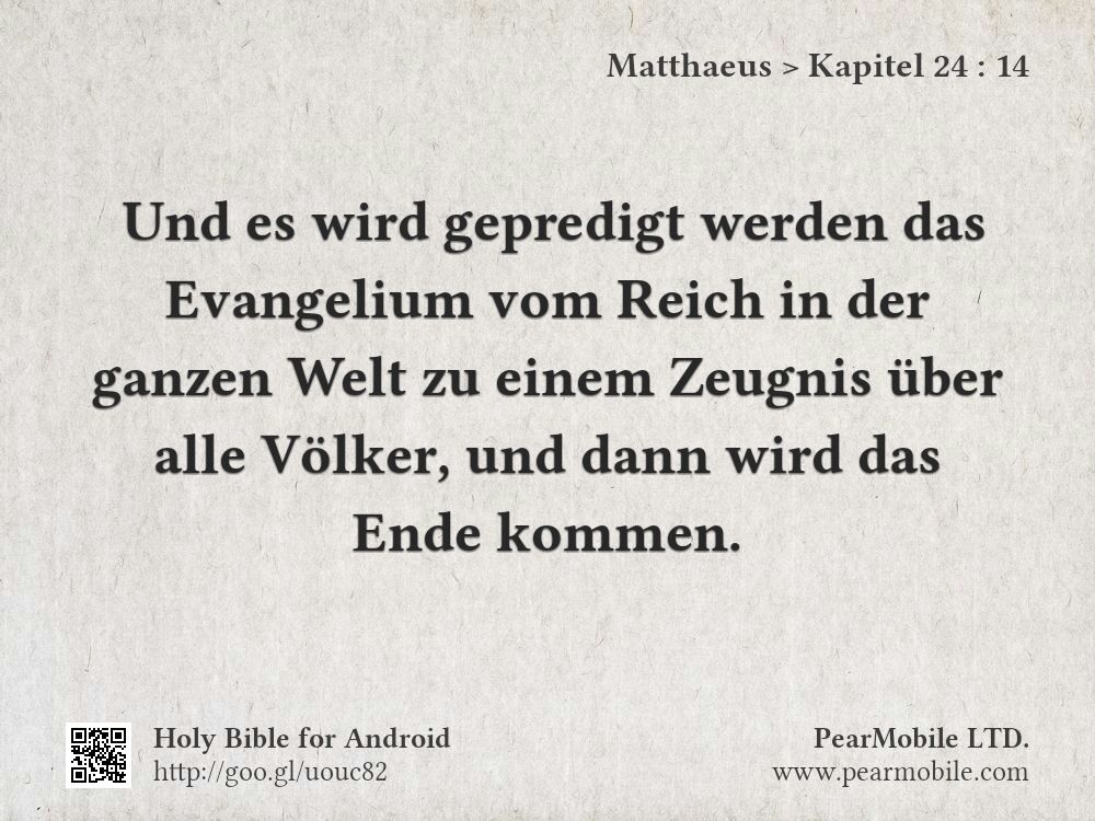 Matthaeus, Kapitel 24:14